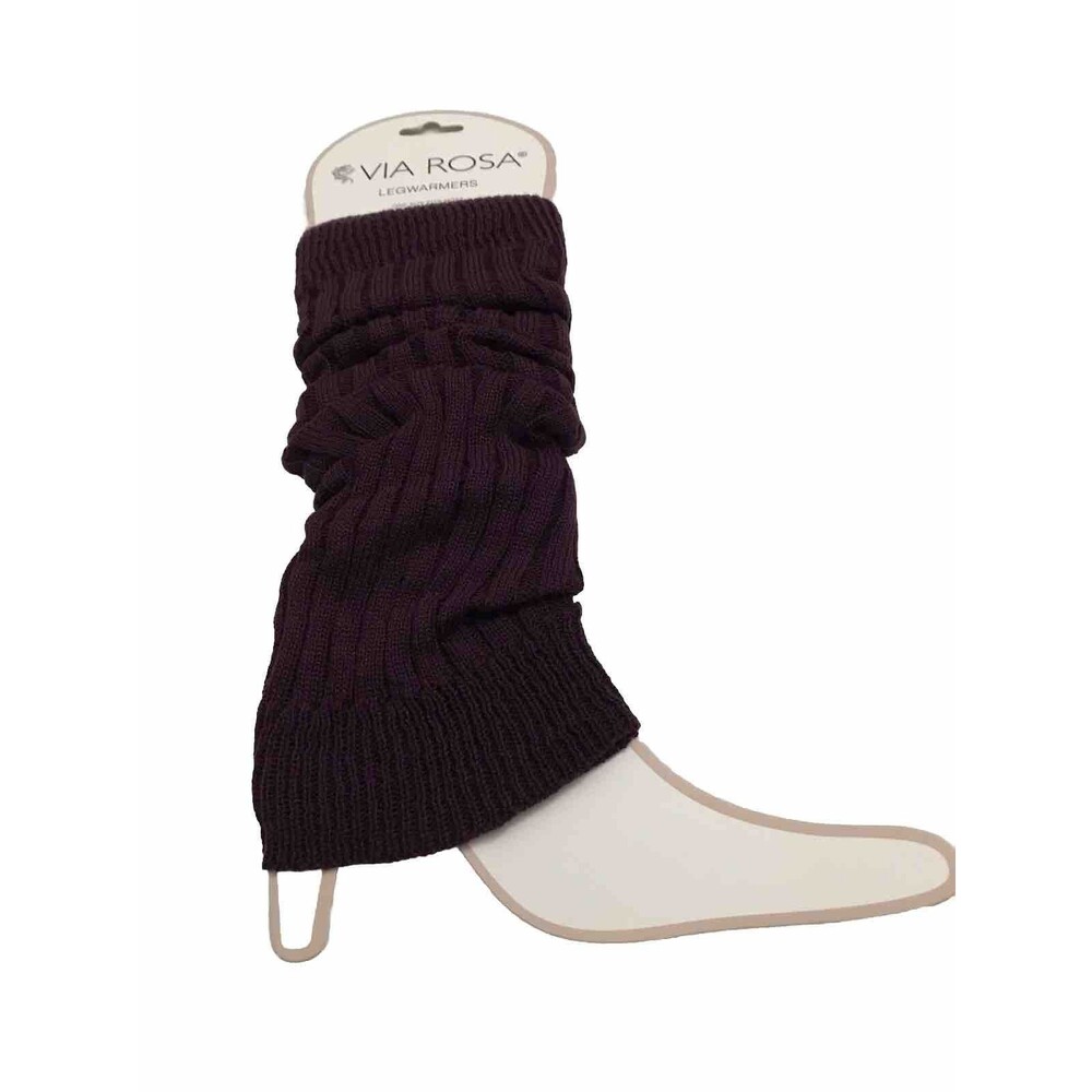 Vía Rosa Leg Warmers  One Size Burgundy/ Wine Color